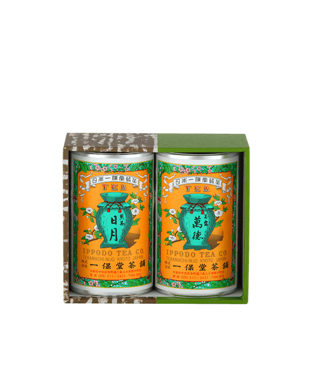 Gyokuro Mantoku (150g) Sencha Nichigetsu (160g) 2-Pack of Medium Cans