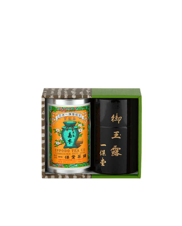 Gyokuro Kanro (80g) Sencha Kaboku (90g) 2-Pack of Small Cans