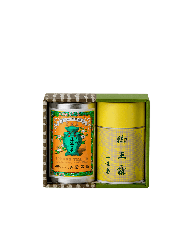 Gyokuro Tekiro (50g) Sencha Shoike-no-o (85g) 2-Pack of Small Cans