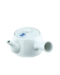 Large White Porcelain Kyusu Teapot (Kiyomizu-yaki)